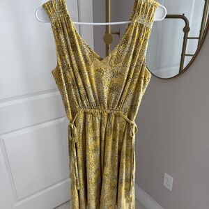 Cynthia Rowley - Floral Cinched Waist Dress with Side Ties and Pockets